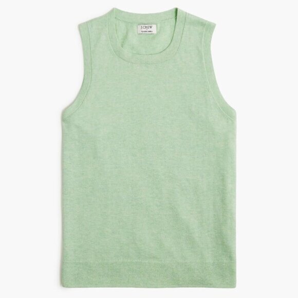 J.Crew Factory Sweater Shell Heather Lt Mint - Picture 4 of 6